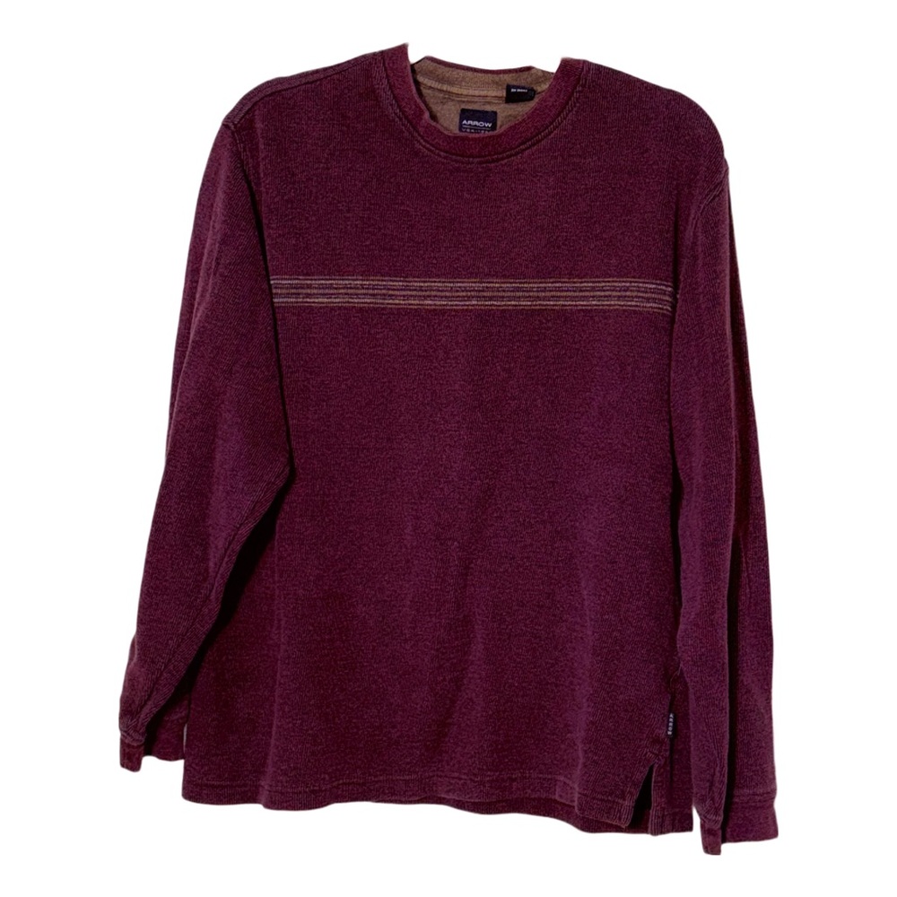 Arrow Burgundy 100% Cotton Sweater Sz Medium